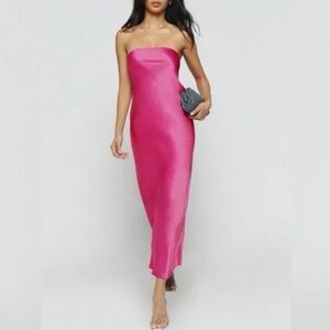 Reformation Joana Silk Dress, brand new without tags, never worn, no flaws.